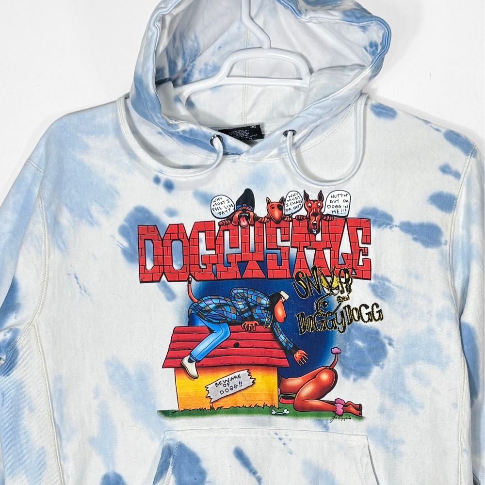 Snoop Dogg 1993 Joe Cool Shoe Palace Doggystyle Tie Dye Hoodie Sz‎ M
